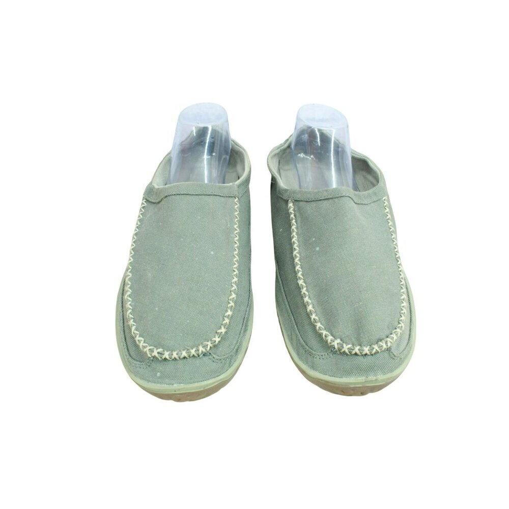 LL Bean Gray Canvas Lightweight Non-Slip Mountain Slipper Scuffs Size 14 M - Picture 5 of 10